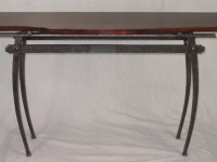 Live Edge and Wrought Iron Hall table