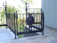 Stone Patio Railing and Gate