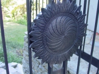 Stone Patio Railing decorative flower