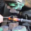Using the steam hammer to make a collar weld