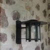 Hand forged wrought iron exterior sconce - Rising Sun Forge