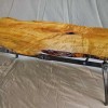 Live edge maple and iron coffee table - Rising Sun Forge