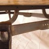 Live edge maple and iron coffee table detail 2 - Rising Sun Forge