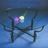 Wrought iron and glass coffee table - Rising Sun Forge